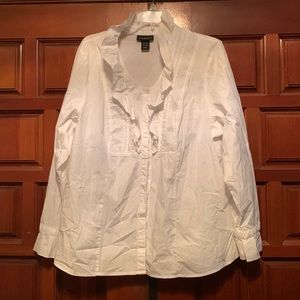 Lane Bryant white blouse
